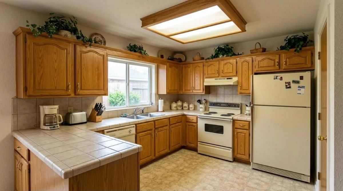 Dated 1990s kitchen before remodel